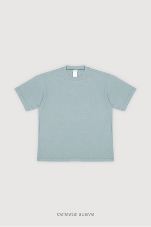 Remera Regular Fit - Celeste Suave