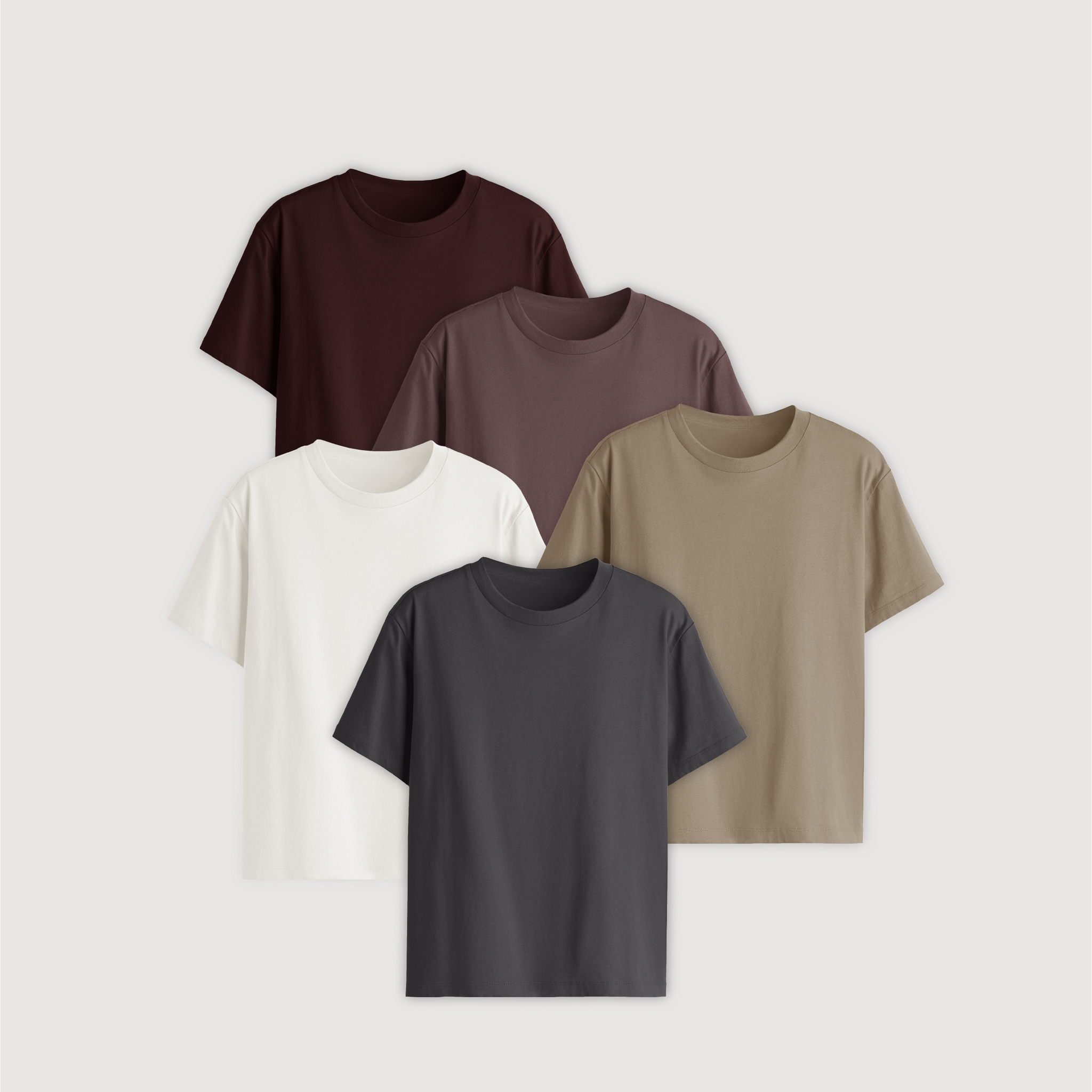 Remera Regular Fit Mujer x 5