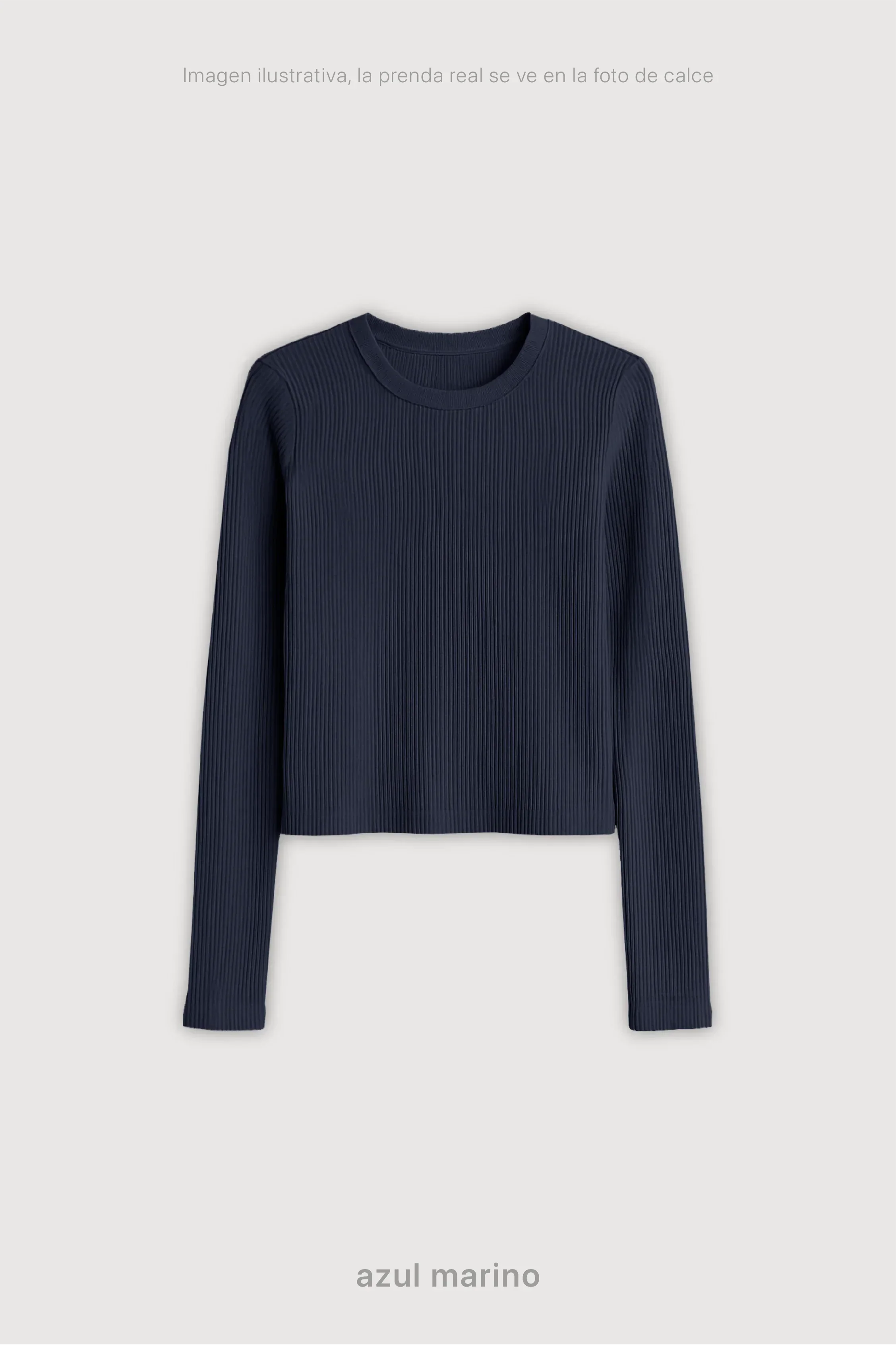 Remera Ribb Manga Larga Crop