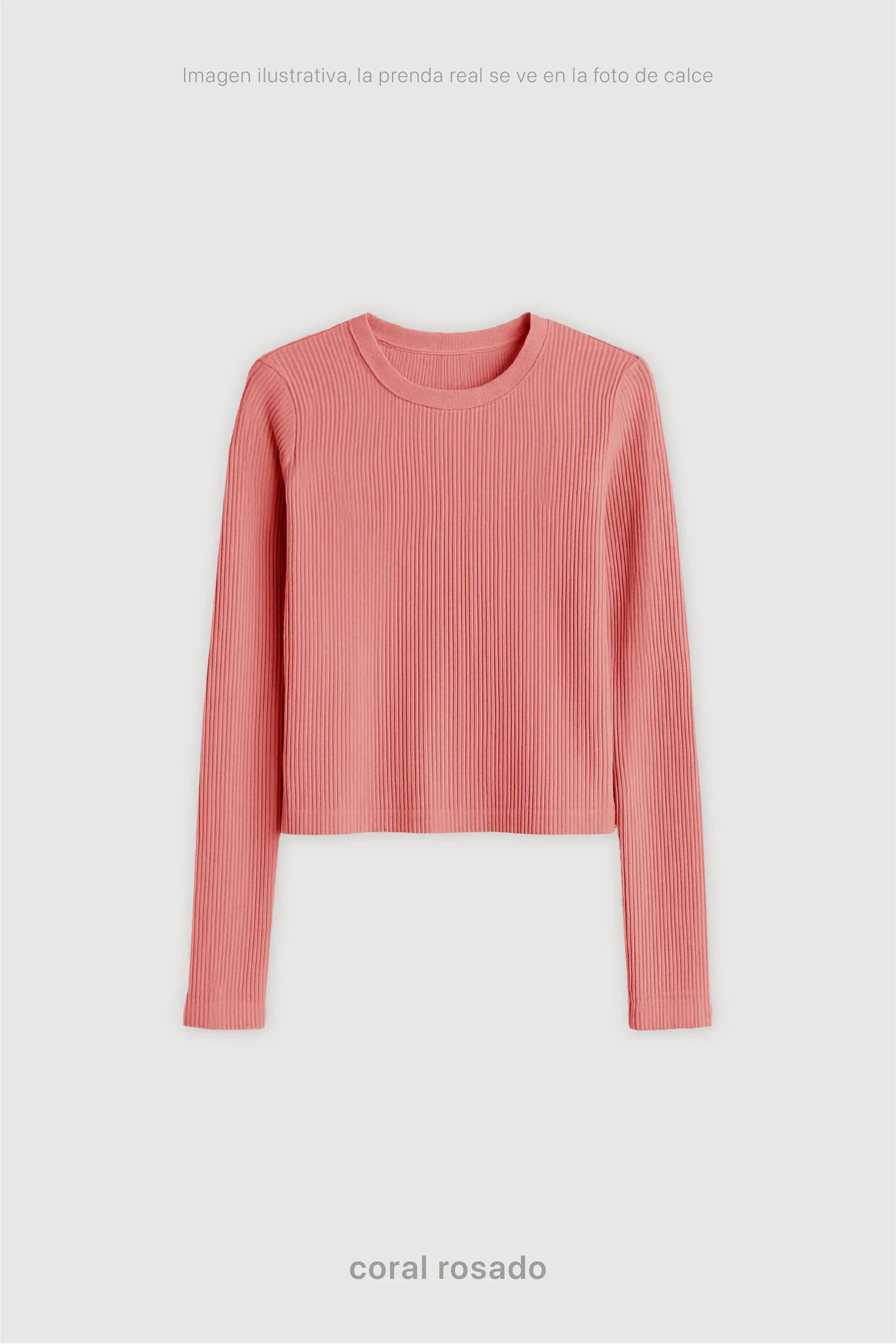 Remera Ribb Manga Larga Crop