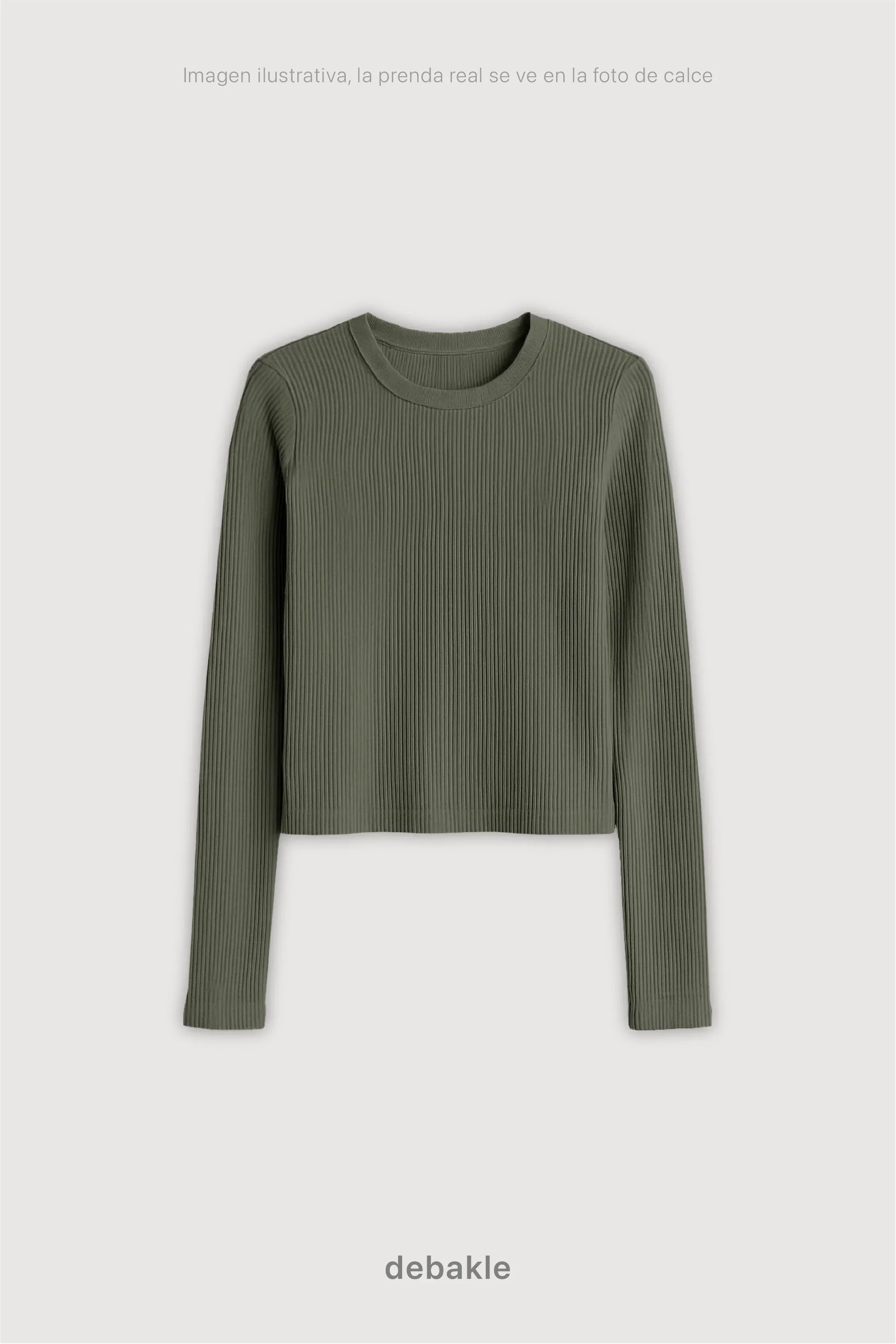 Remera Ribb Manga Larga Crop