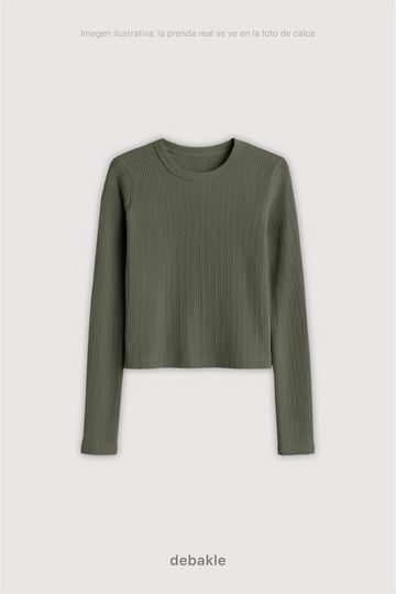 Remera Ribb Manga Larga Crop - Debakle