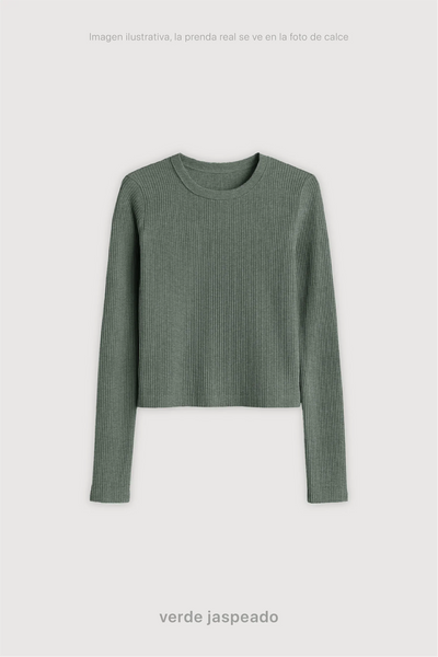 Remera Ribb Manga Larga Crop