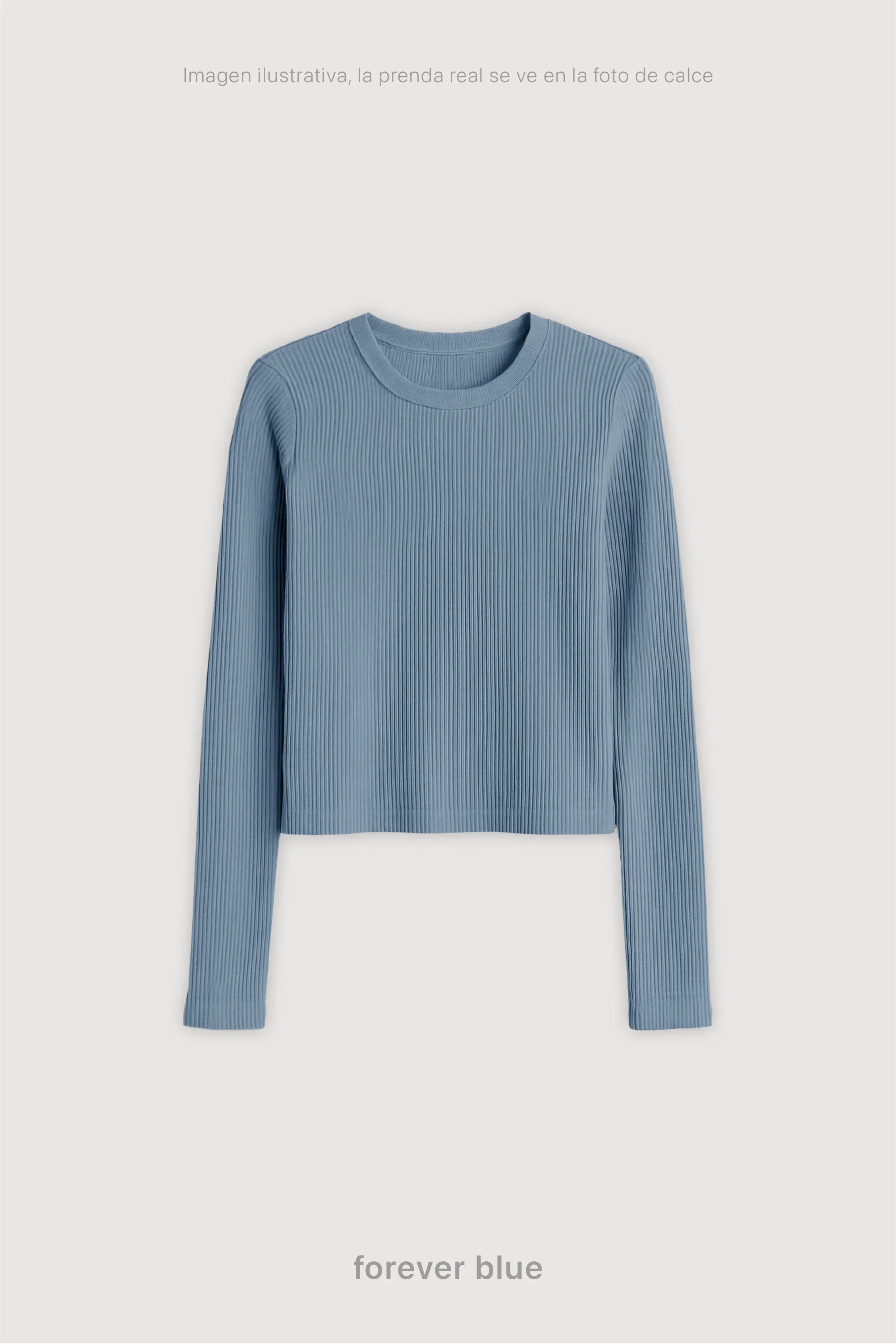 Remera Ribb Manga Larga Crop