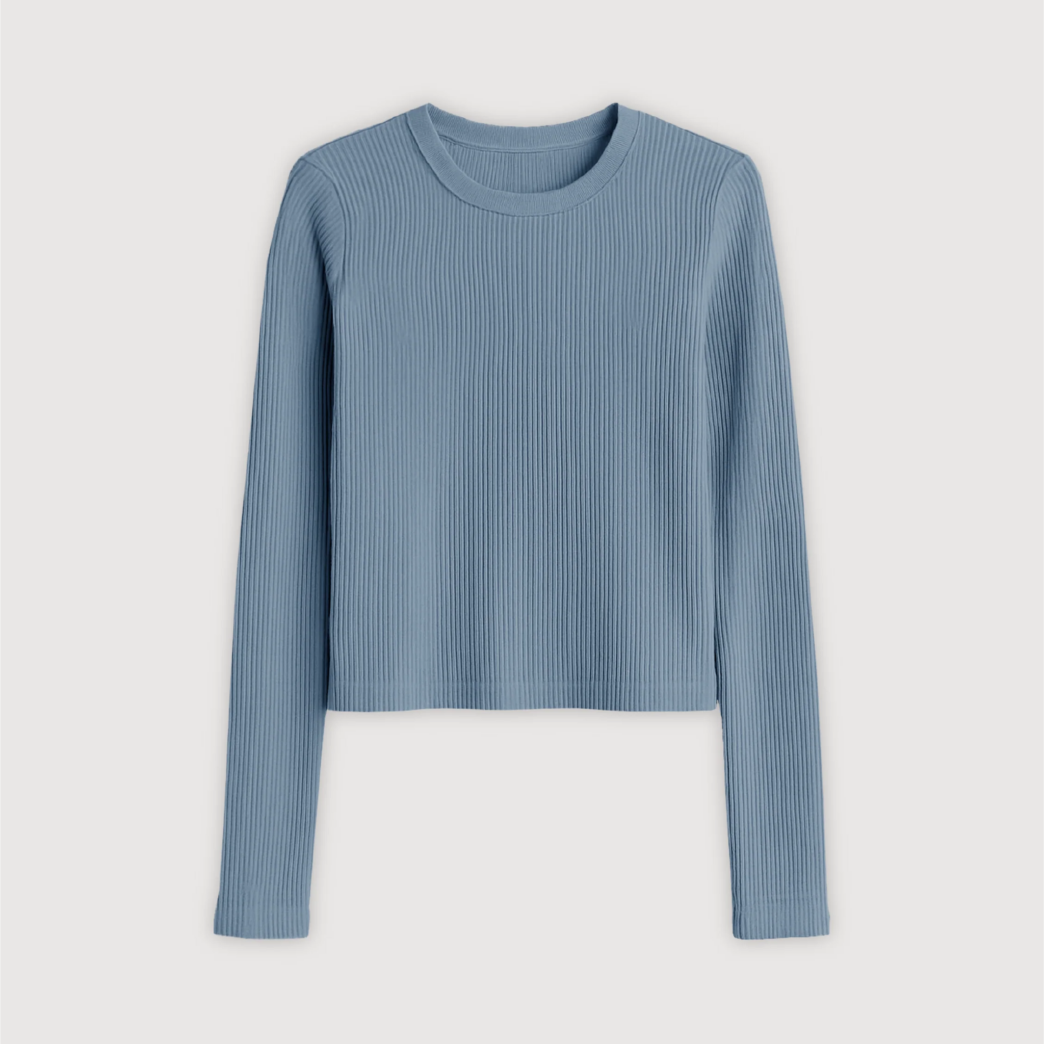 Remera Ribb Manga Larga Crop - Forever Blue