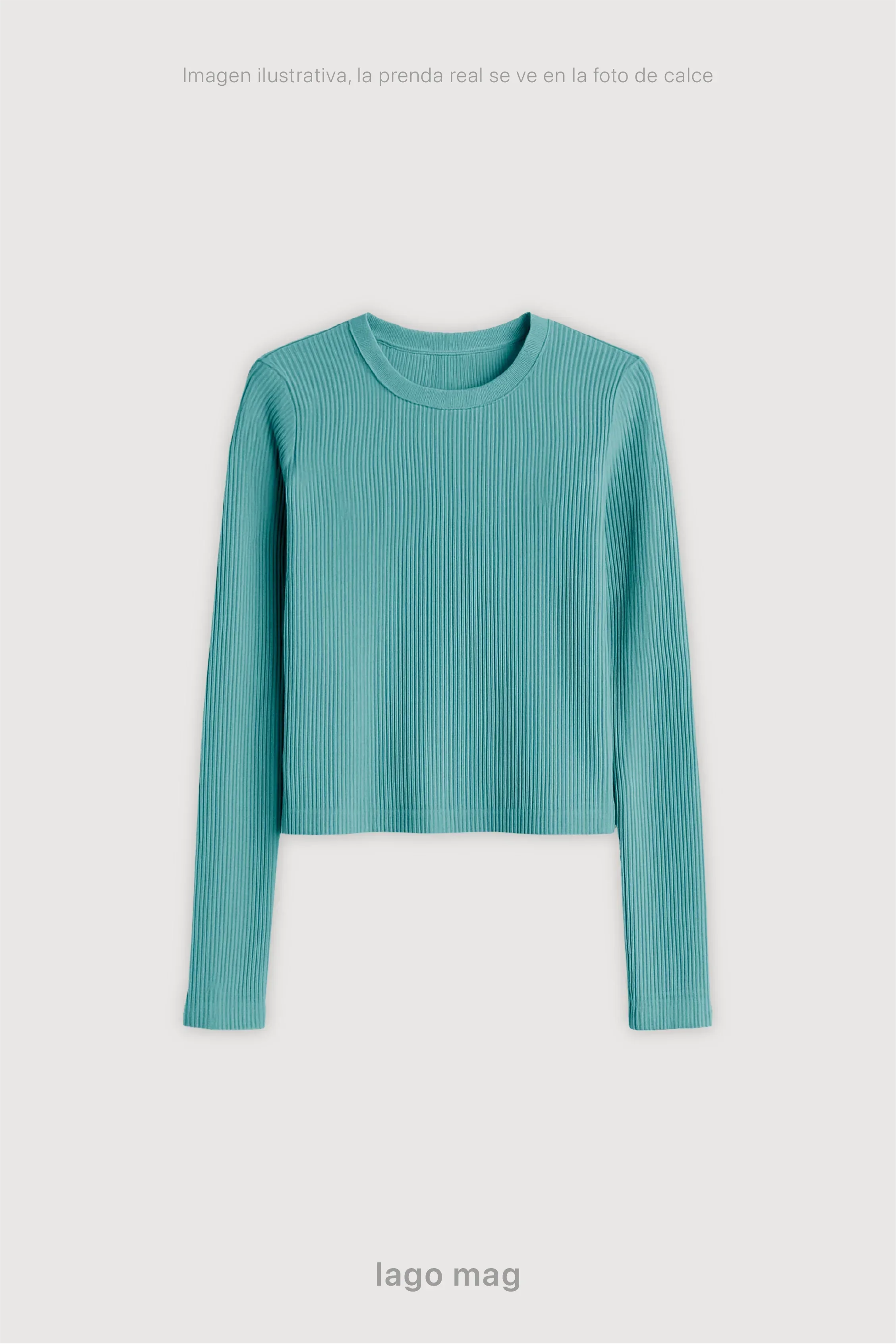 Remera Ribb Manga Larga Crop