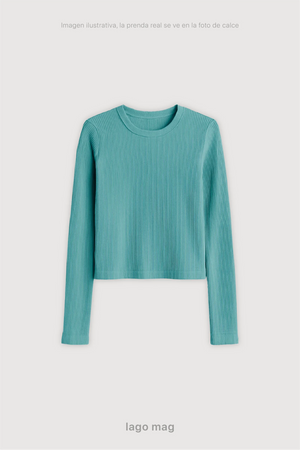 Remera Ribb Manga Larga Crop