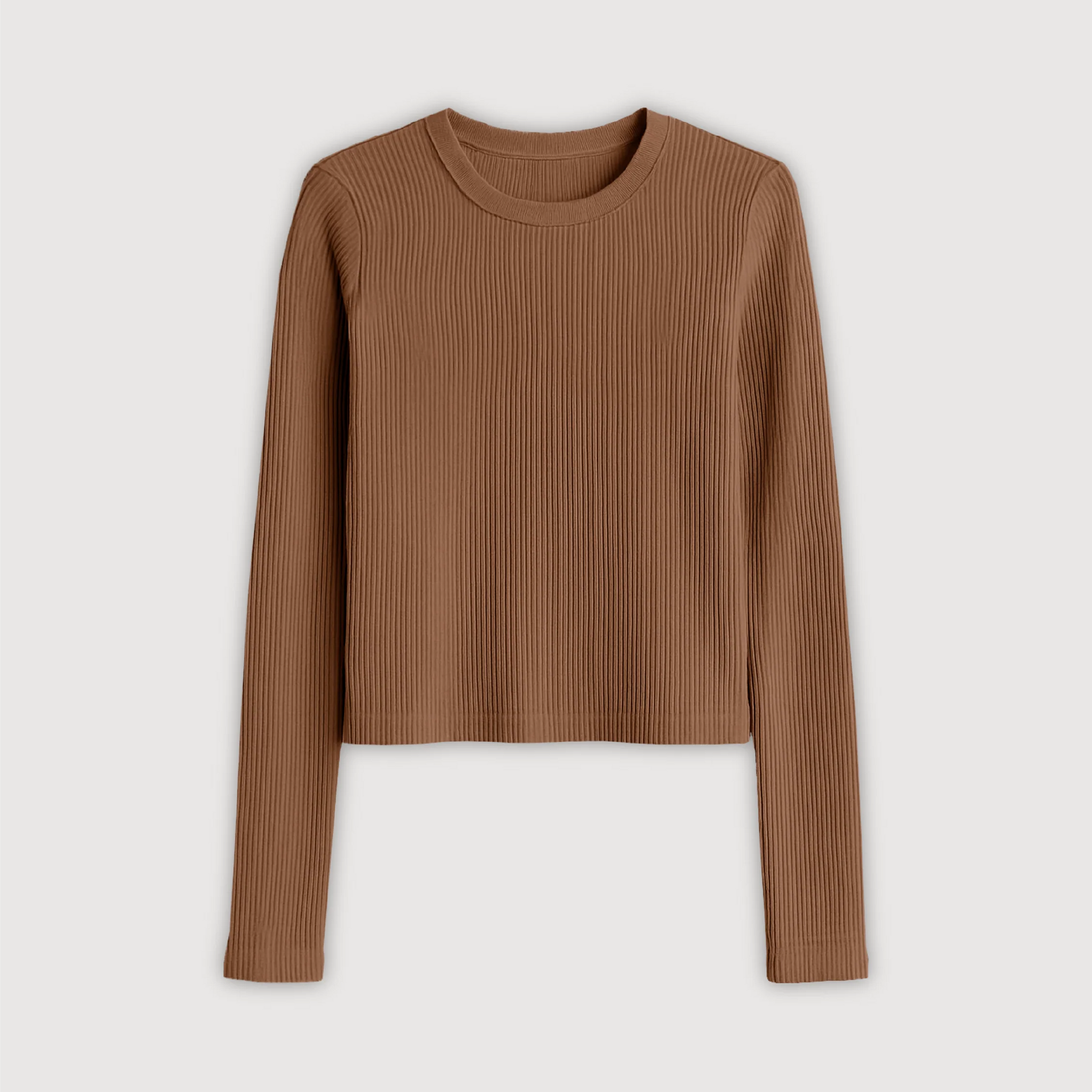 Remera Ribb Manga Larga Crop - Nuez Mag