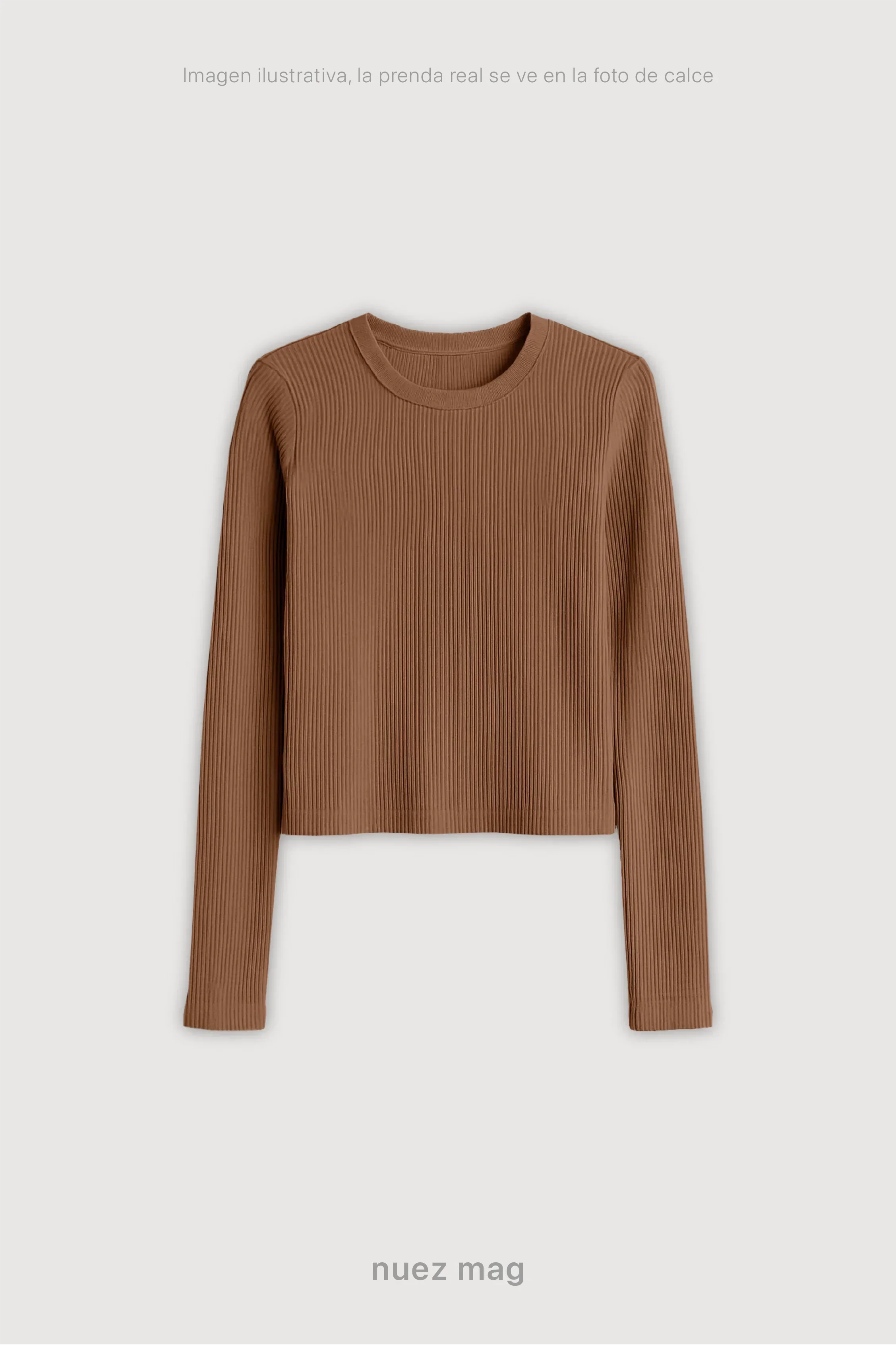 Remera Ribb Manga Larga Crop