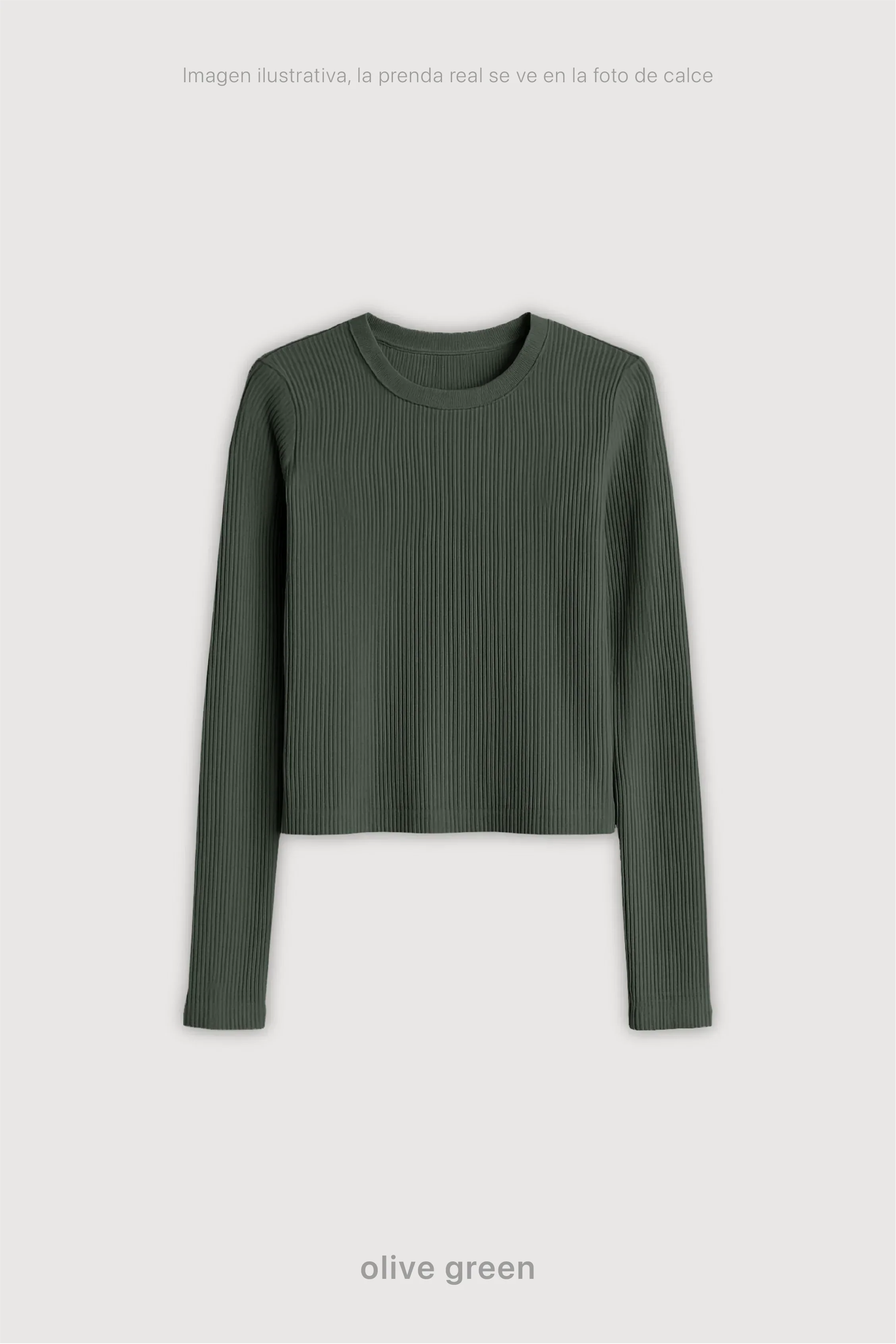 Remera Ribb Manga Larga Crop