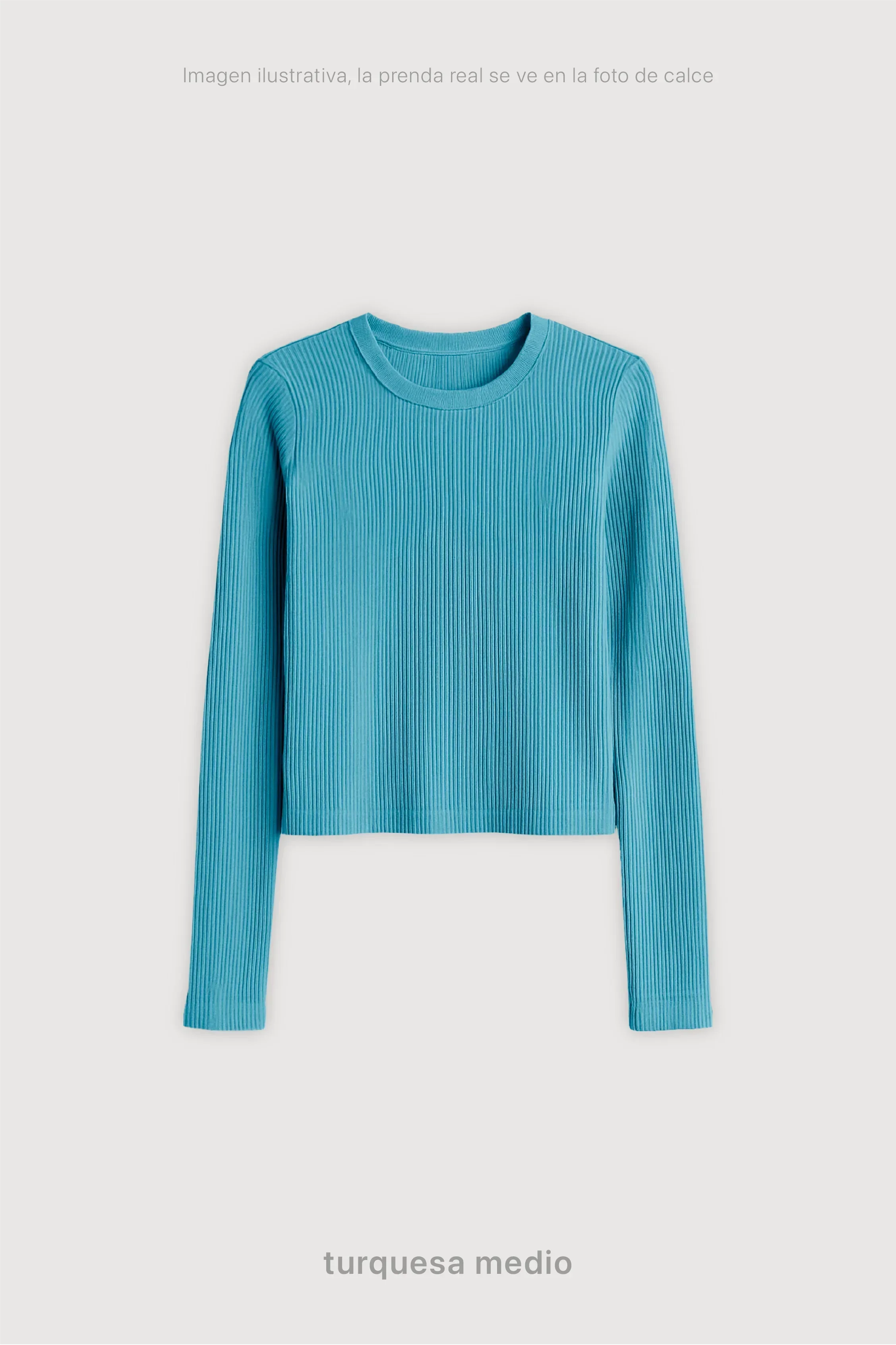 Remera Ribb Manga Larga Crop