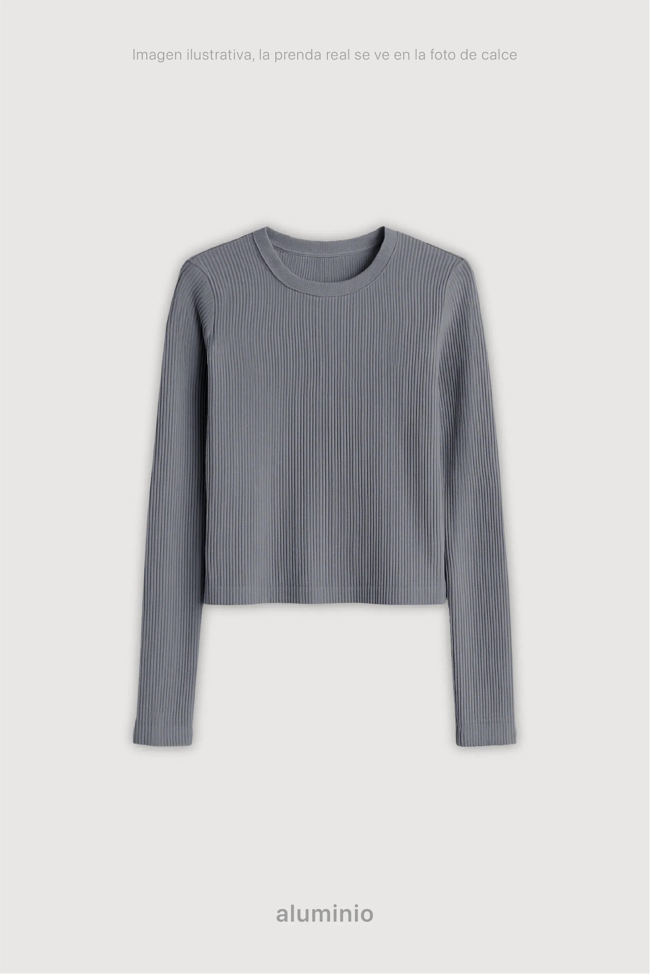 Remera Ribb Manga Larga Crop