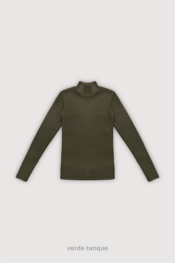 Polera Ribb - Verde Tanque