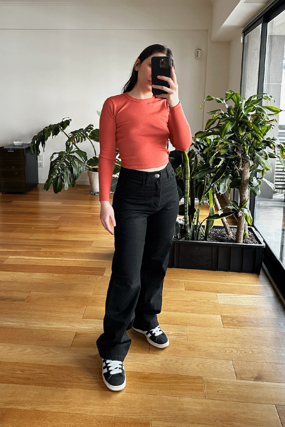 Jean Wide Leg Super Black Mujer