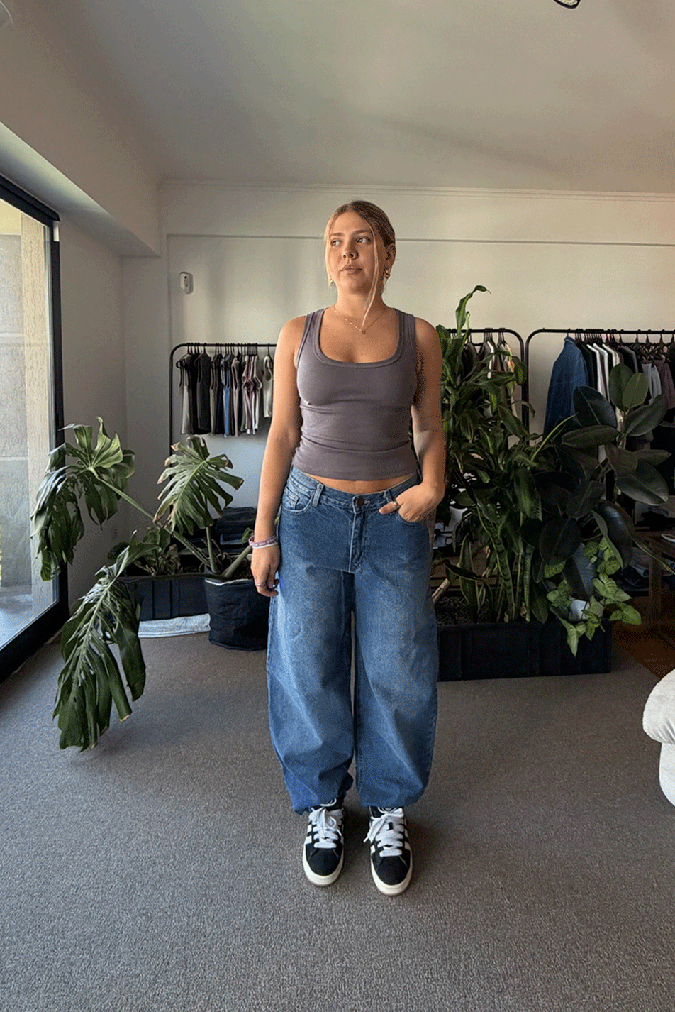 Jean Baggy Blue Mujer