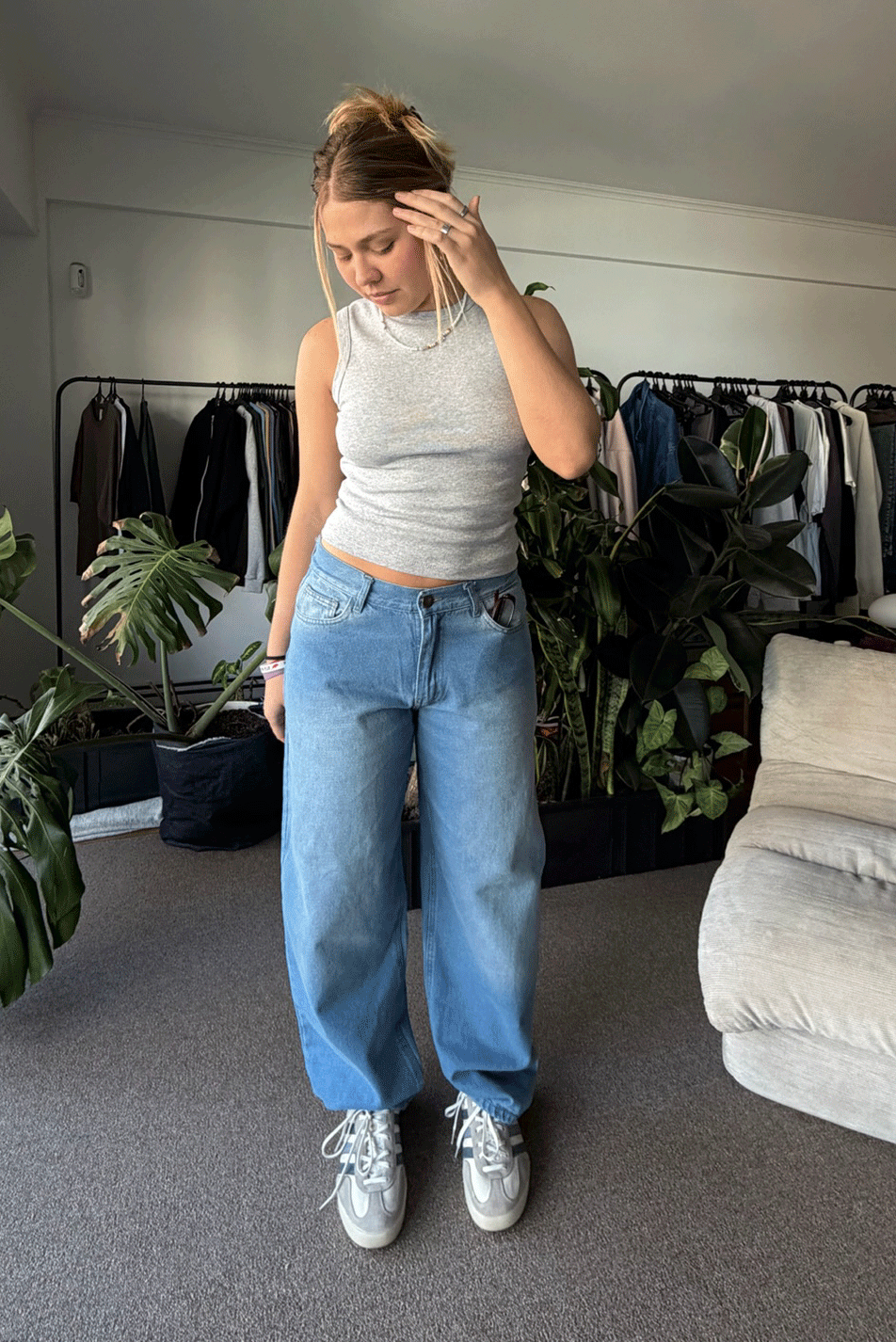 Jean Baggy Pale Blue Mujer