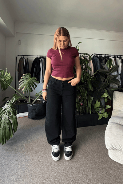 Jean Baggy Super Black Mujer