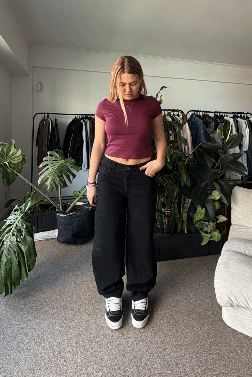 Jean Baggy Super Black Mujer