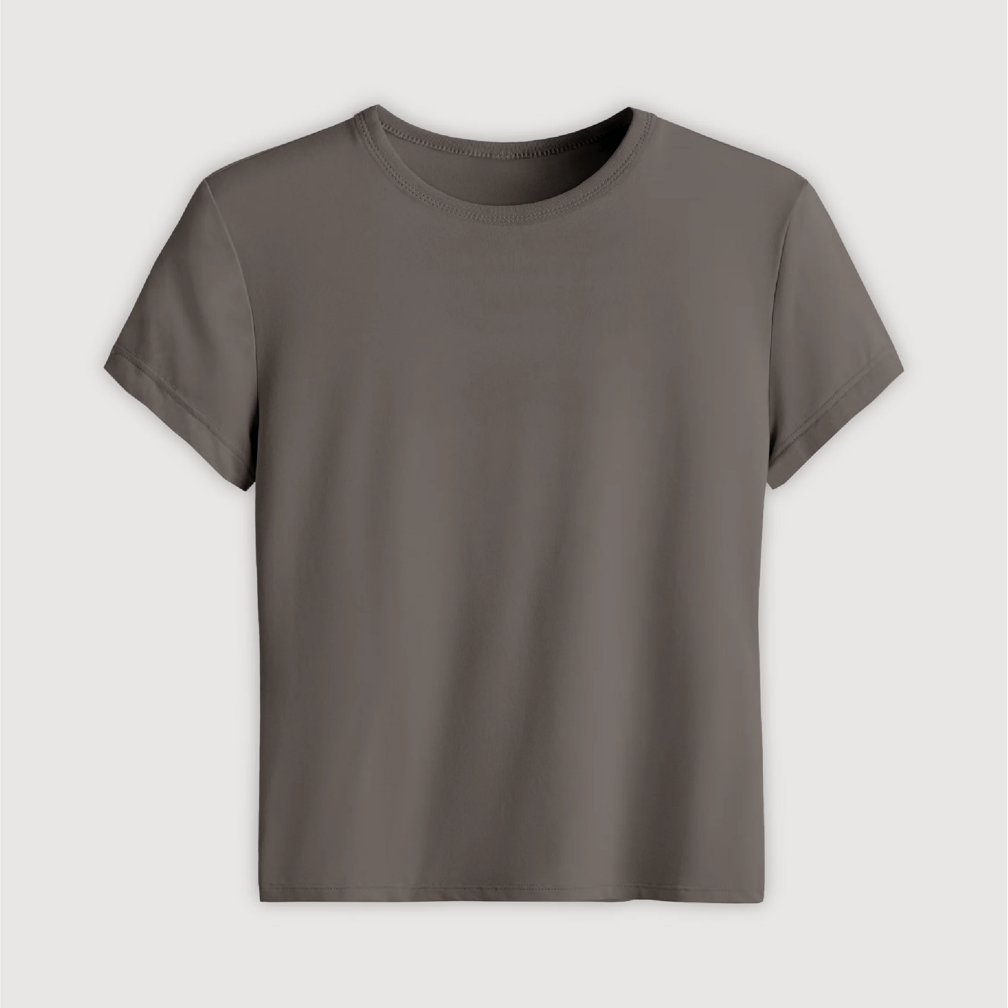 Remera Baby Tee Midi - Gris Hierro