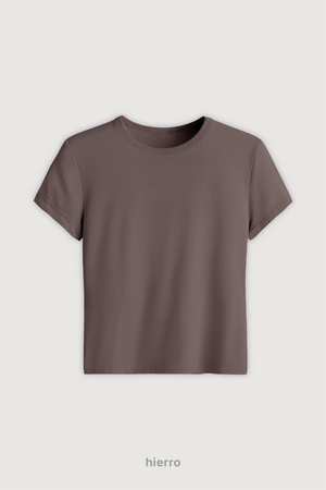Remera Baby Tee Midi - Hierro