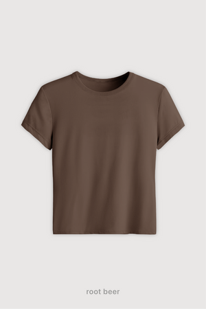 Remera Baby Tee Midi - Root Beer