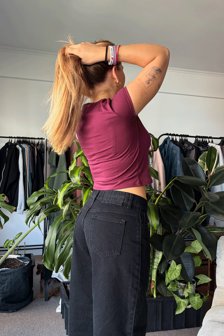 Jean Baggy Super Black Mujer