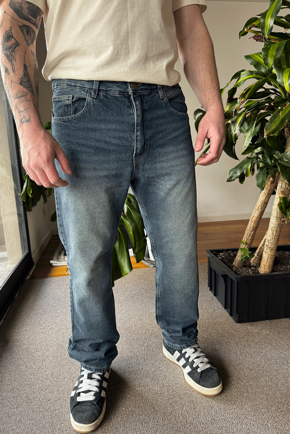 Jean Straight Vintage Blue Hombre