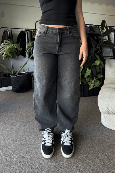 Jean Baggy Old Black Mujer