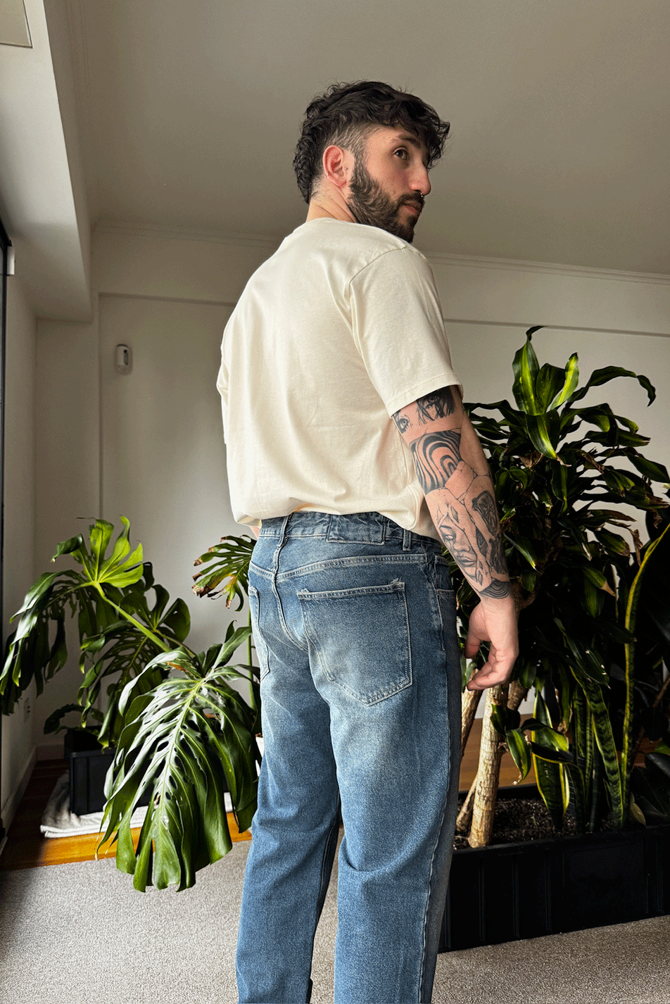 Jean Straight Vintage Blue Hombre