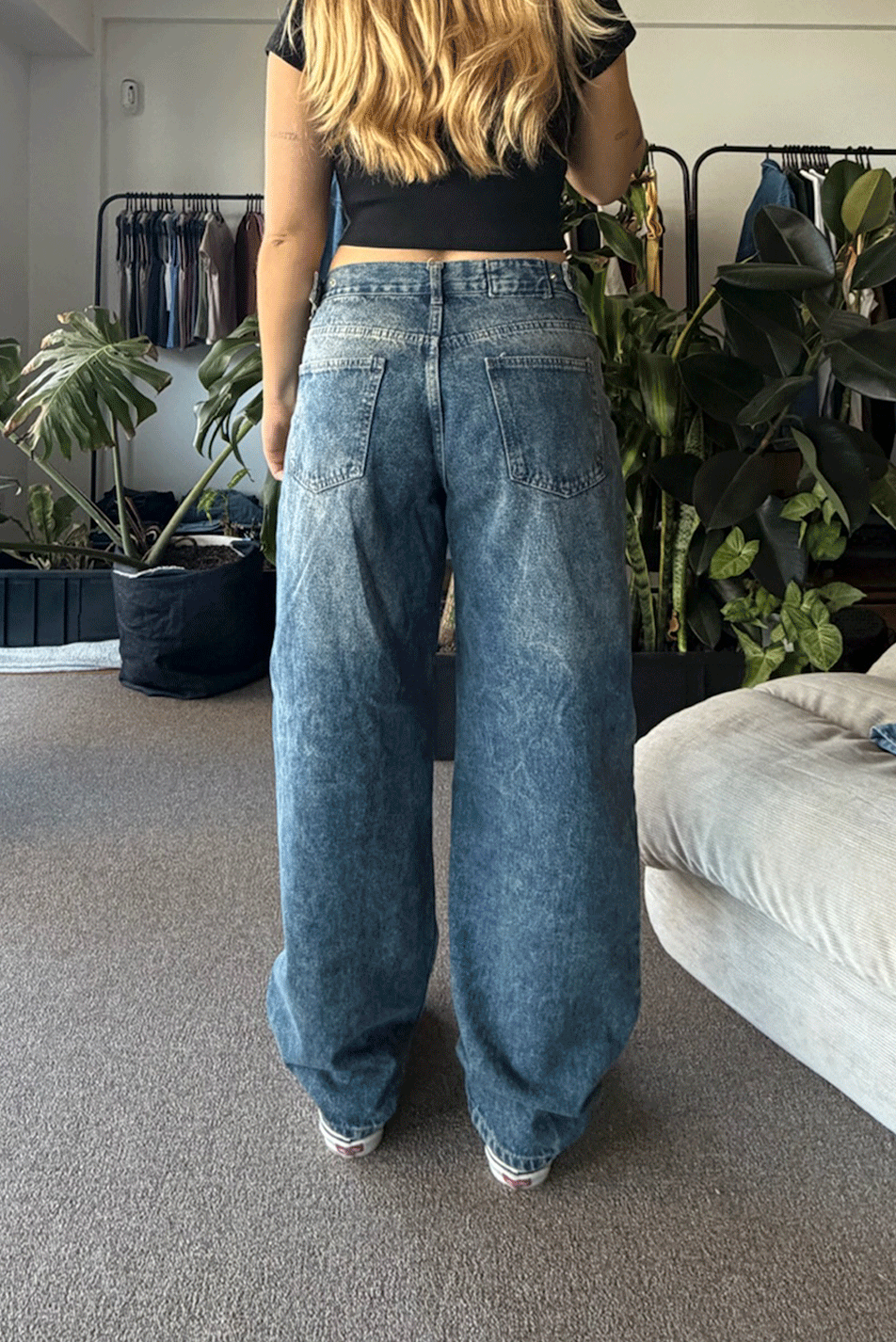 Jean Baggy Vers. Vintage Blue Mujer