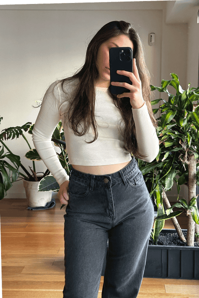 Jean Straight Old Black Mujer