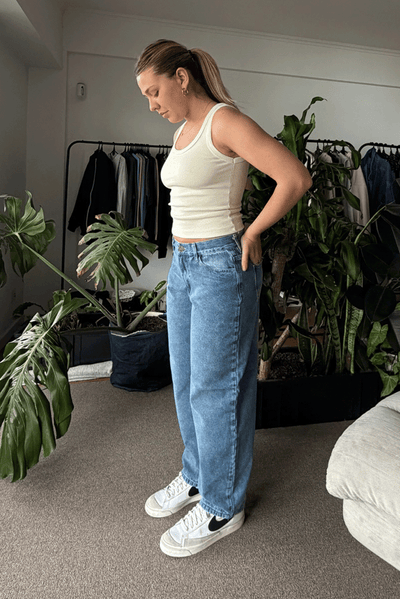 Jean Baggy Light Blue Mujer