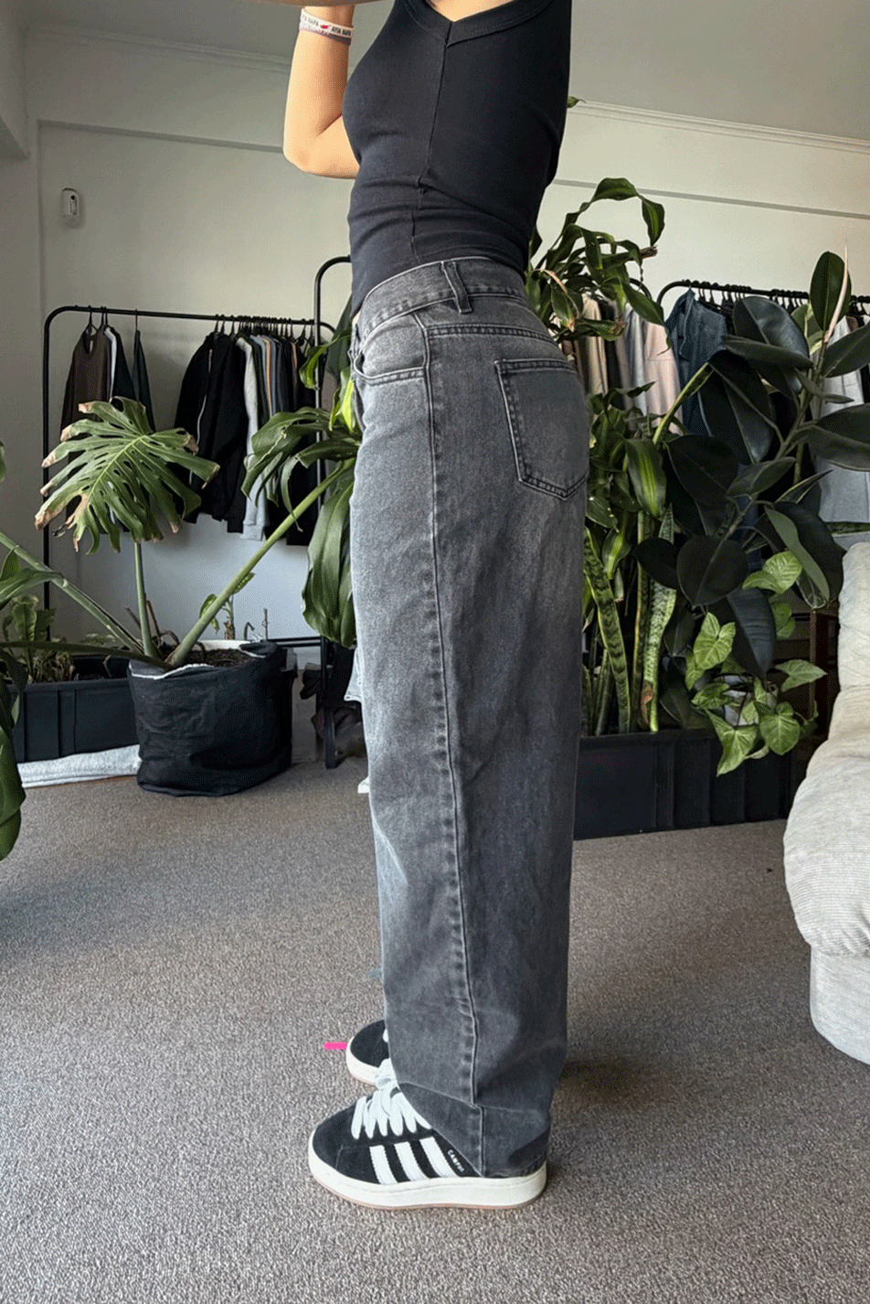 Jean Baggy Old Black Mujer