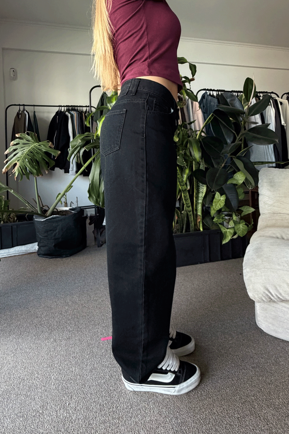 Jean Baggy Super Black Mujer
