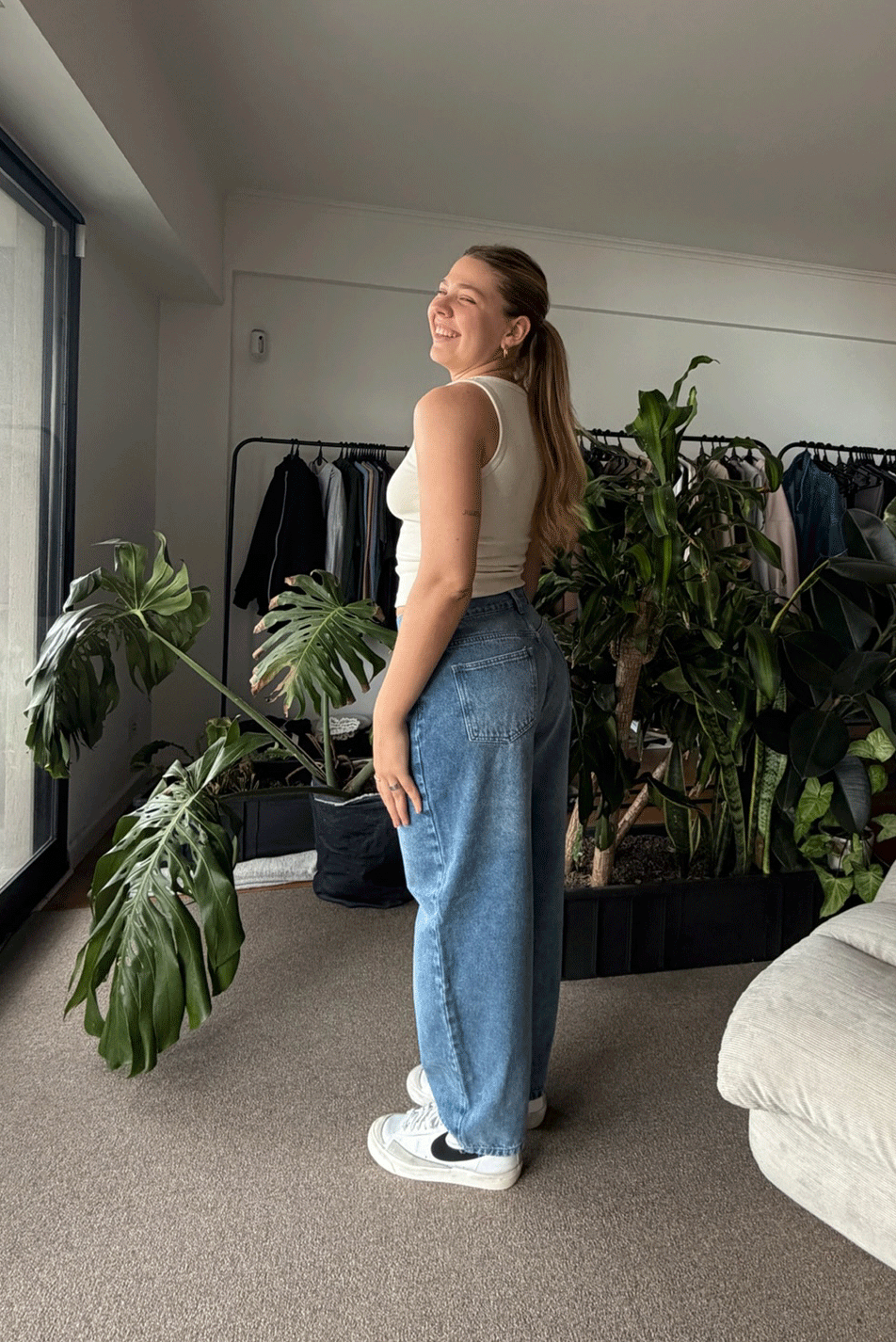 Jean Baggy Light Blue Mujer