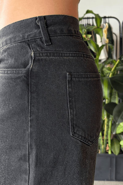 Jean Baggy Oxido Black Mujer