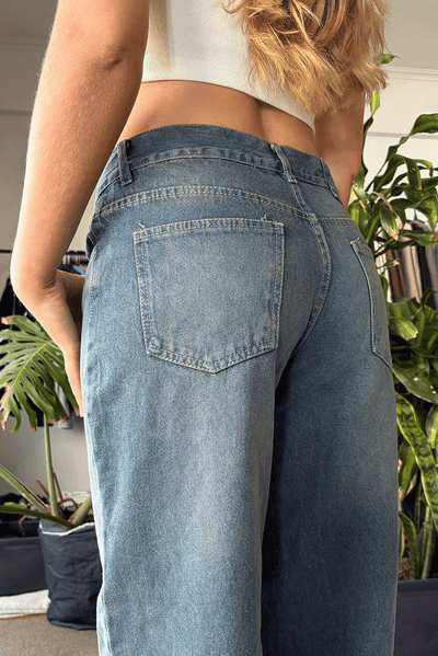 Jean Baggy Oxido Blue Mujer