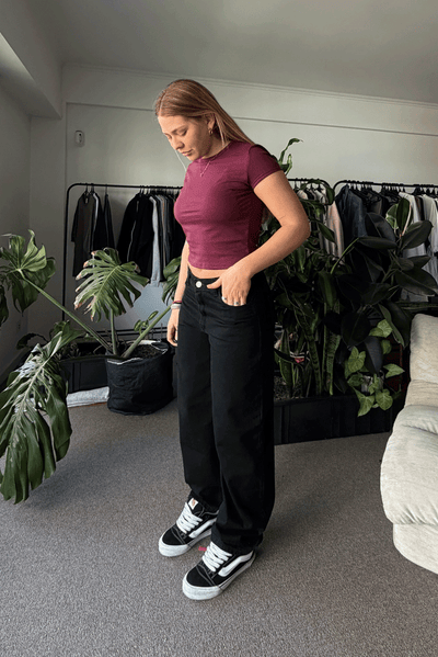 Jean Baggy Super Black Mujer