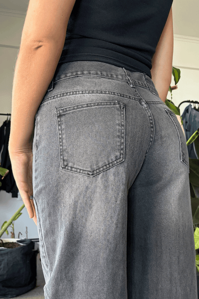 Jean Baggy Old Black Mujer