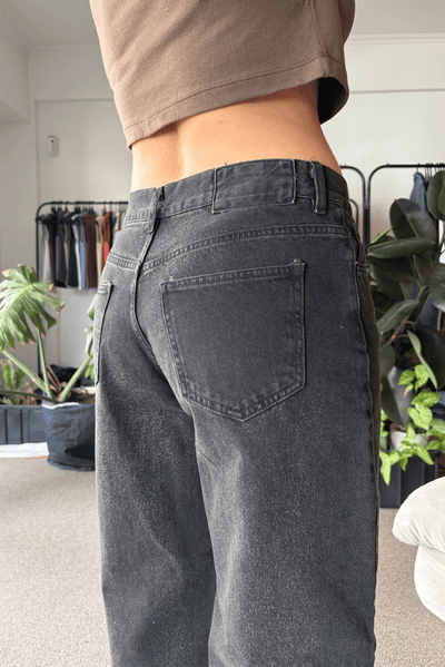 Jean Baggy Oxido Black Mujer