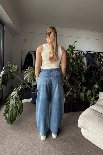 Jean Baggy Light Blue Mujer