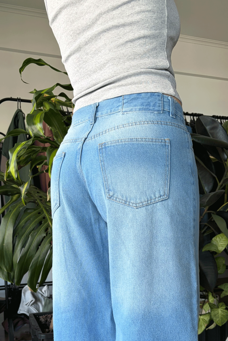 Jean Baggy Pale Blue Mujer