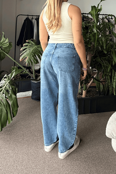 Jean Baggy Light Blue Mujer