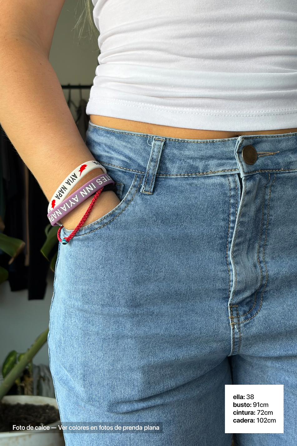 Jean Elastizado Wide Leg Light Blue