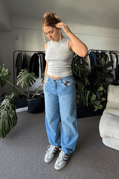Jean Baggy Pale Blue Mujer