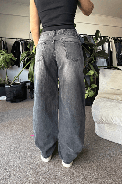 Jean Baggy Old Black Mujer