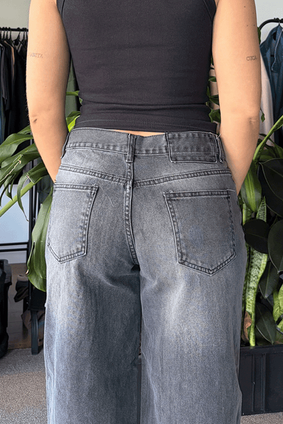 Jean Baggy Old Black Mujer