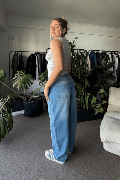 Jean Baggy Pale Blue Mujer