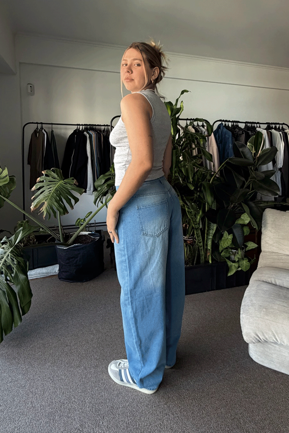 Jean Baggy Pale Blue Mujer