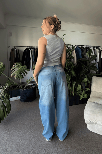 Jean Baggy Pale Blue Mujer